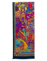 DOUBLE - SIDED LONG SCARF – MEXICAN GODDESSES - Pineda Covalin US