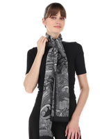 DOUBLE - SIDED LONG SCARF – MEXICAN GODDESSES - Pineda Covalin US