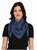 DOUBLE SIDED LONG SILK SCARF - TEOTIHUACAN - Pineda Covalin US