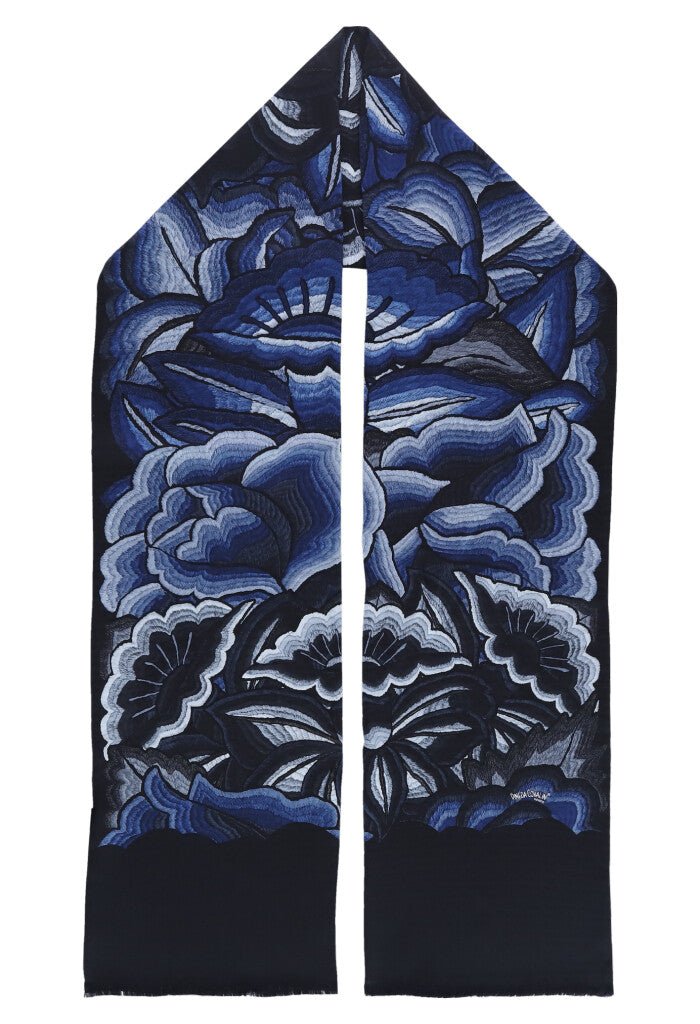 ISTMO LONG SCARF FOR WOMEN – ELEGANT HANDMADE ACCESSORY WITH MEXICAN INSPIRED DESIGN - Pineda Covalin US