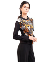 JACQUARD BOMBER JACKET - OKOMEJ MACRO BUTTERFLY - Pineda Covalin US