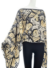 JACQUARD SILK HUIPIL - MONARCH BUTTERFLY - Pineda Covalin US