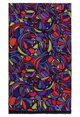 JACQUARD SILK SHAWL - ABSTRACT BUTTERFLY - Pineda Covalin US