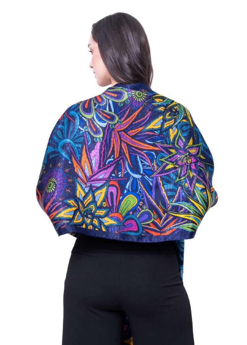 JACQUARD SILK SHAWL - CACTIS SANCTUARY – Pineda Covalin US