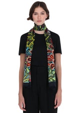 JACQUARD SILK SHAWL - CACTIS SANCTUARY - Pineda Covalin US