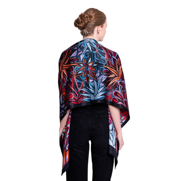 JACQUARD SILK SHAWL - CACTIS SANCTUARY - Pineda Covalin US