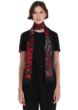 JACQUARD SILK SHAWL - CACTIS SANCTUARY - Pineda Covalin US