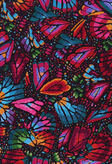 JACQUARD SILK SHAWL - EMBROIDERED BUTTERFLY - Pineda Covalin US