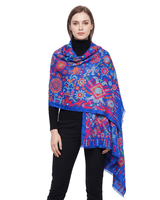 JACQUARD SILK SHAWL- HUICHOL ART - Pineda Covalin US