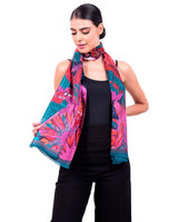 JACQUARD SILK SHAWL - MACAW - Pineda Covalin US
