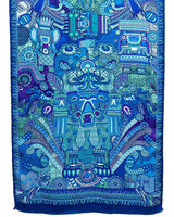 JACQUARD SILK SHAWL - MEXICAN GODDESSES - Pineda Covalin US
