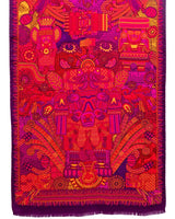 JACQUARD SILK SHAWL - MEXICAN GODDESSES - Pineda Covalin US