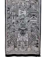 JACQUARD SILK SHAWL - MEXICAN GODDESSES - Pineda Covalin US