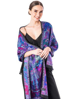 JACQUARD SILK SHAWL - MEXICAN GODDESSES - Pineda Covalin US