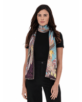 JACQUARD SILK SHAWL - MEXICAN GOLDEN EAGLE - Pineda Covalin US