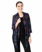 JACQUARD SILK SHAWL - TRIP TO MICTLAN - Pineda Covalin US