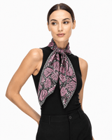 LARGE CHIFFON SCARF - MACRO MONARCH BUTTERFLY - Pineda Covalin US