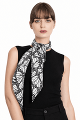 LARGE CHIFFON SCARF - MACRO MONARCH BUTTERFLY - Pineda Covalin US
