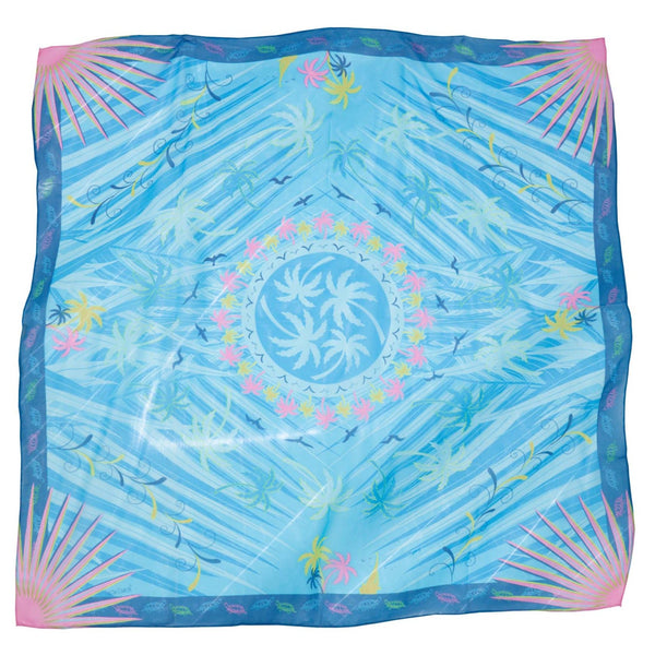 LARGE CHIFFON SCARF - PALM TREES - Pineda Covalin US
