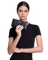 LARGE LEATHER WALLET - XOOK ENGRAVED BUTTERFLY - Pineda Covalin US