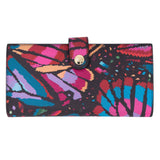LARGE SAFFIANO WALLET - XOOK EMBROIDERED BUTTERFLY - Pineda Covalin US