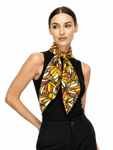 LARGE SILK SCARF - ABSTRACT BUTTERFLY - Pineda Covalin US