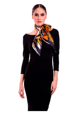 LARGE SILK SCARF - BUTTERFLY FLIGHT - Pineda Covalin US