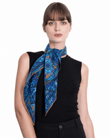 LARGE SILK SCARF - CENOTE - Pineda Covalin US