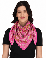 LARGE SILK SCARF - COCOA - Pineda Covalin US