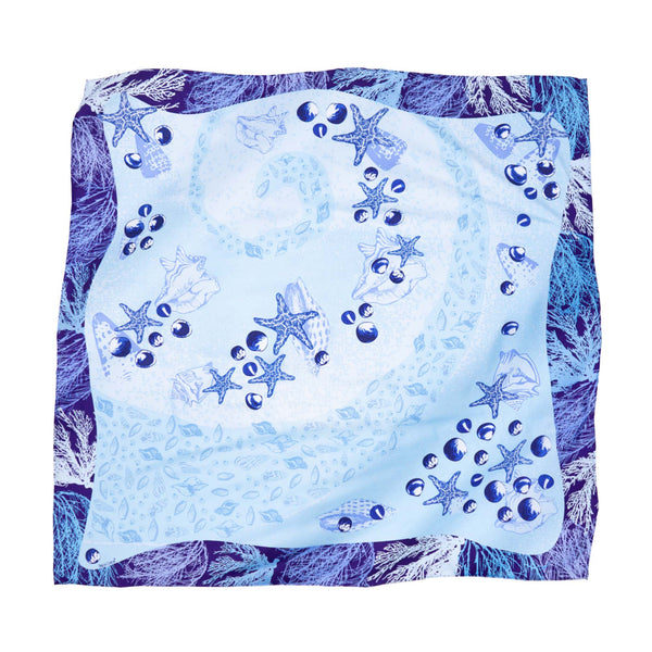 LARGE SILK SCARF - FLORIDA BEACHES - Pineda Covalin US