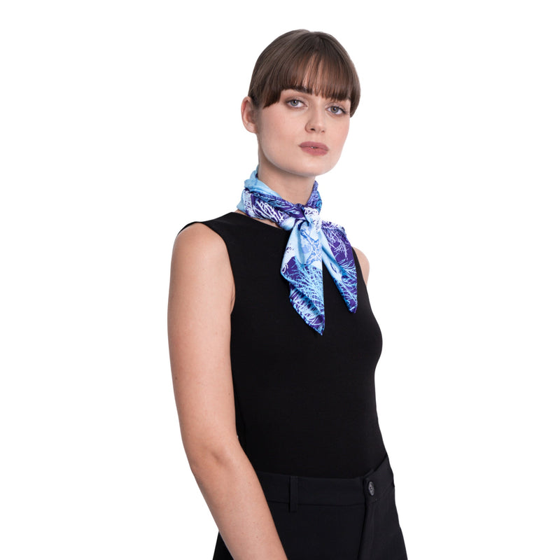 LARGE SILK SCARF - FLORIDA BEACHES - Pineda Covalin US