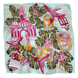 LARGE SILK SCARF - JUNGLE GUARDIAN MONKEYS - Pineda Covalin US