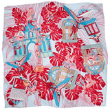 LARGE SILK SCARF - JUNGLE GUARDIAN MONKEYS - Pineda Covalin US