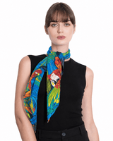 LARGE SILK SCARF - MACAW - Pineda Covalin US