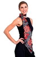 LARGE SILK SCARF - MACRO MONARCH BUTTERFLY - Pineda Covalin US