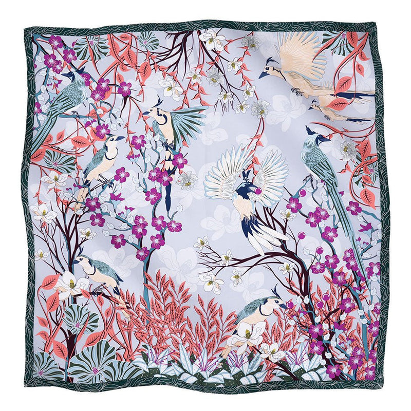 LARGE SILK SCARF - MEXICAN MAGPIE - Pineda Covalin US