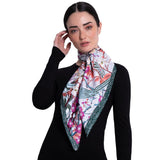 LARGE SILK SCARF - MEXICAN MAGPIE - Pineda Covalin US