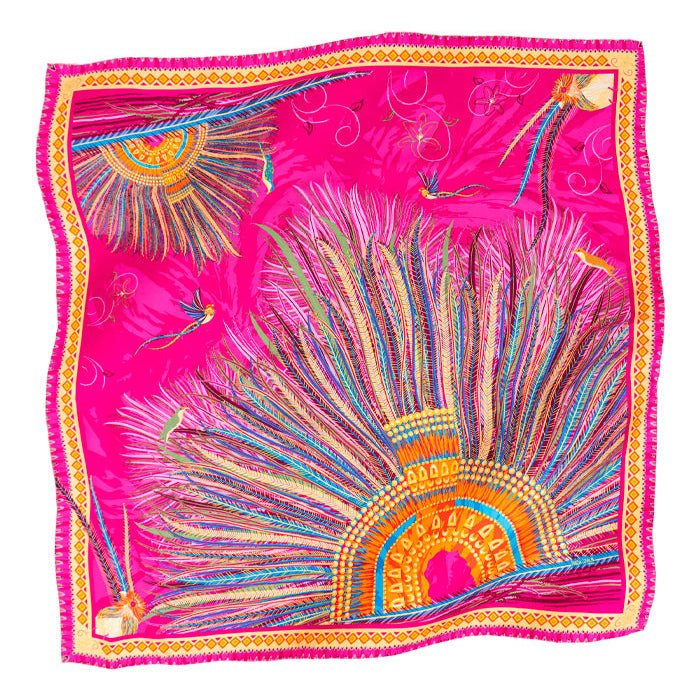 LARGE SILK SCARF - PLUMAGE ART – Pineda Covalin US