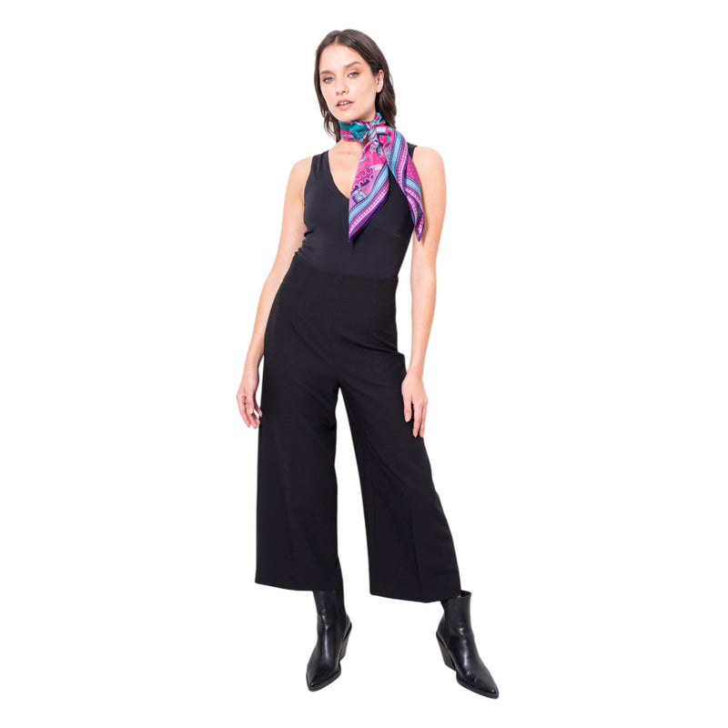 LARGE SILK SCARF - SMILING FACES - Pineda Covalin US