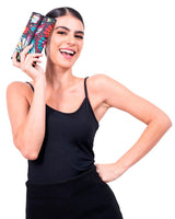 LARGE WALLET - BUTTERFLY EMBROIDERY - Pineda Covalin US