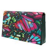 LEATHER CLUTCH WITH REMOVABLE CHAIN - EMBROIDERED BUTTERFLY - Pineda Covalin US