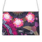 LEATHER CLUTCH WITH REMOVABLE CHAIN - HUMMINGBIRD - Pineda Covalin US