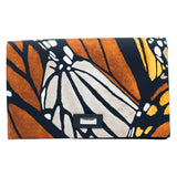LEATHER CLUTCH WITH REMOVABLE CHAIN - MACRO BUTTERFLY - Pineda Covalin US