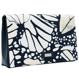 LEATHER CLUTCH WITH REMOVABLE CHAIN - MACRO BUTTERFLY - Pineda Covalin US