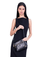 LEATHER CROSSBODY BAG - ENGRAVED BUTTERFLY - Pineda Covalin US