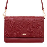 LEATHER CROSSBODY BAG - ENGRAVED BUTTERFLY KALAN - Pineda Covalin US