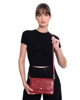 LEATHER CROSSBODY BAG - ENGRAVED BUTTERFLY KALAN - Pineda Covalin US