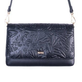 LEATHER CROSSBODY BAG - ENGRAVED BUTTERFLY KALAN - Pineda Covalin US