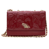 LEATHER CROSSBODY BAG - ENGRAVED BUTTERFLY TAMAN - Pineda Covalin US