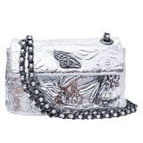 LEATHER CROSSBODY BAG - ENGRAVED BUTTERFLY TUSBEL - Pineda Covalin US